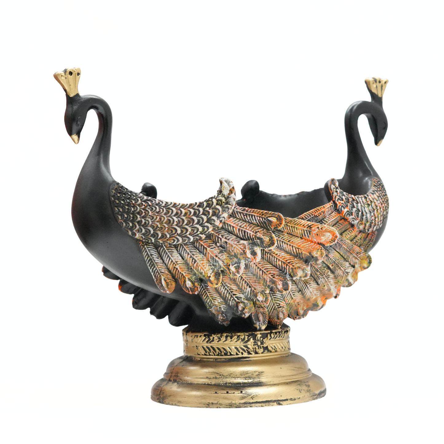 Upharkaro Twin Peacock Decorative Bird Bath | Elegant Water Feeder for Home & Outdoor Decor By Upharkaro