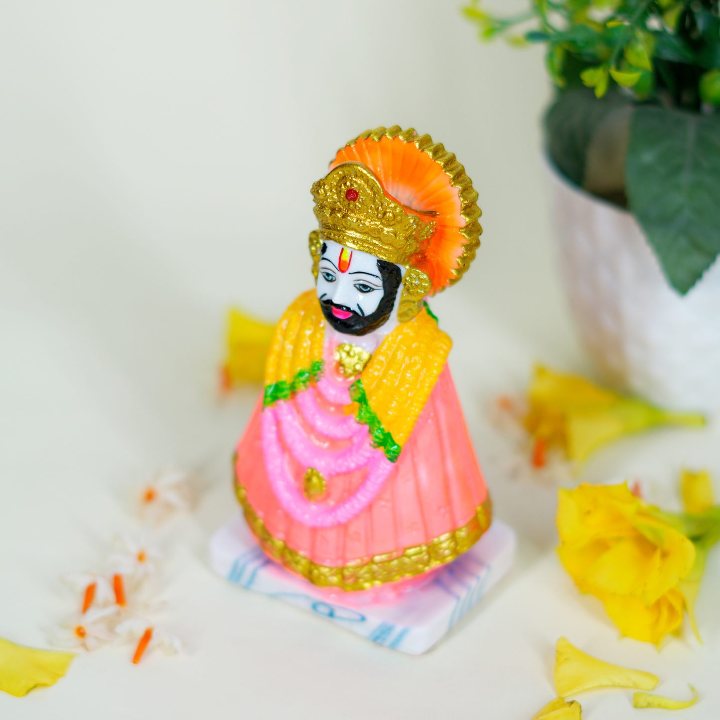 Premium Multicolor Khatu Shyam Ji Murti 5.5 Inch for Car Dashboard & Home Temple & Gifting By Upharkaro