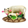 Decorative Kamdhenu Cow and Calf Idol (5 Inch) – Sacred Polyresin Figurine for Home Temple, Pooja Room & Vastu Décor – Multicolor Spiritual Gift ItemBy
