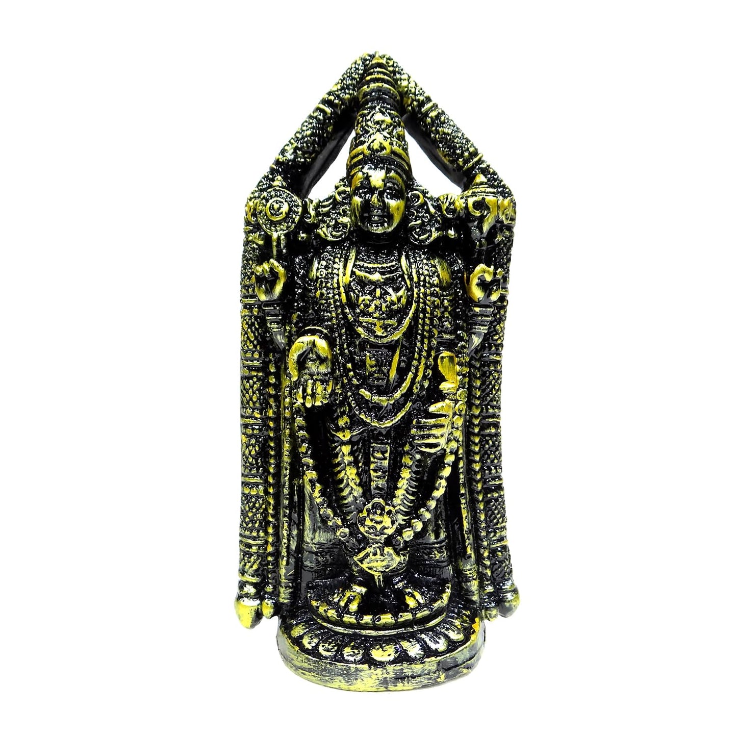 Upharkaro Lord Tirupati Balaji Idol (8 inch)– Exquisite Handcrafted Spiritual Idol for Home Decor and Pooja Room Resin Sculpture