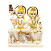 Marble Dust Lord Shiv Parivar Idol (6 Inch) – Handcrafted Shiv Parvati Murti for Home Temple & Spiritual Décor