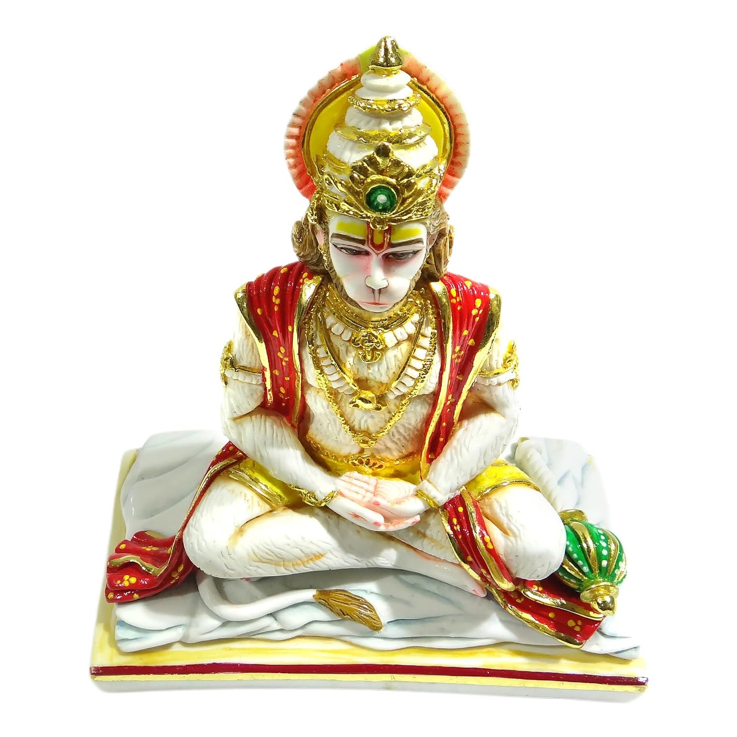 Divine Lord Hanuman in Meditation Pose Spiritual Idol | Hindu God Hanuman Murti for Home Temple, Pooja | Auspicious Religious Idol & Ideal Gift 9 inch