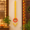 Upharkaro Decorative Marigold Flower Hanging Latkan with Parrot Design – 6 Feet, 1 Pc | Traditional Door & Wall Hanging for Diwali, Wedding & Festive Decor