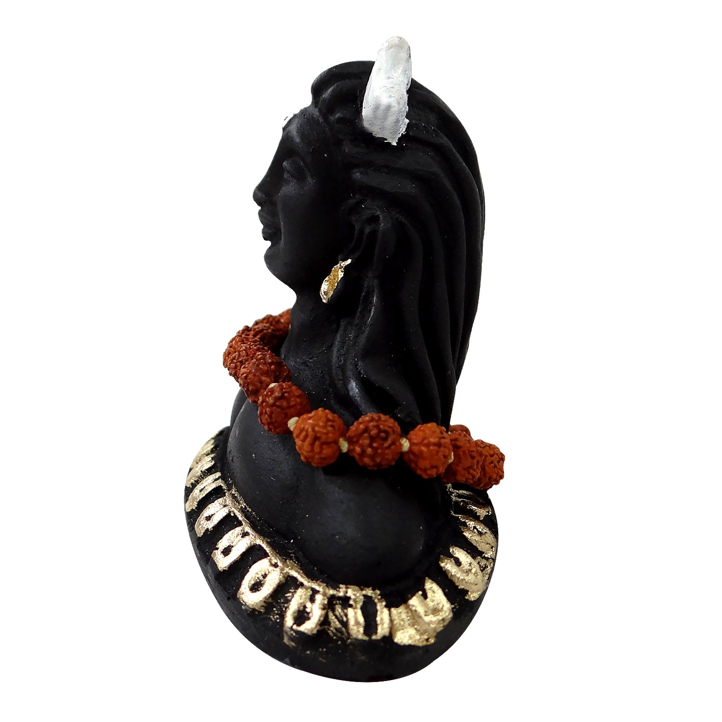 Resin Adiyogi Statue with Rudraksha Mala (Size: 2.5 inch, Weight: 90 Gram) By Upharkaro