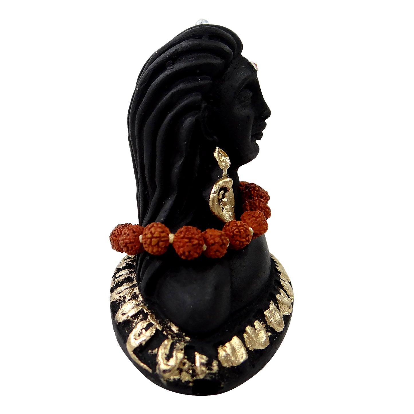 Resin Adiyogi Statue with Rudraksha Mala (Size: 2.5 inch, Weight: 90 Gram) By Upharkaro