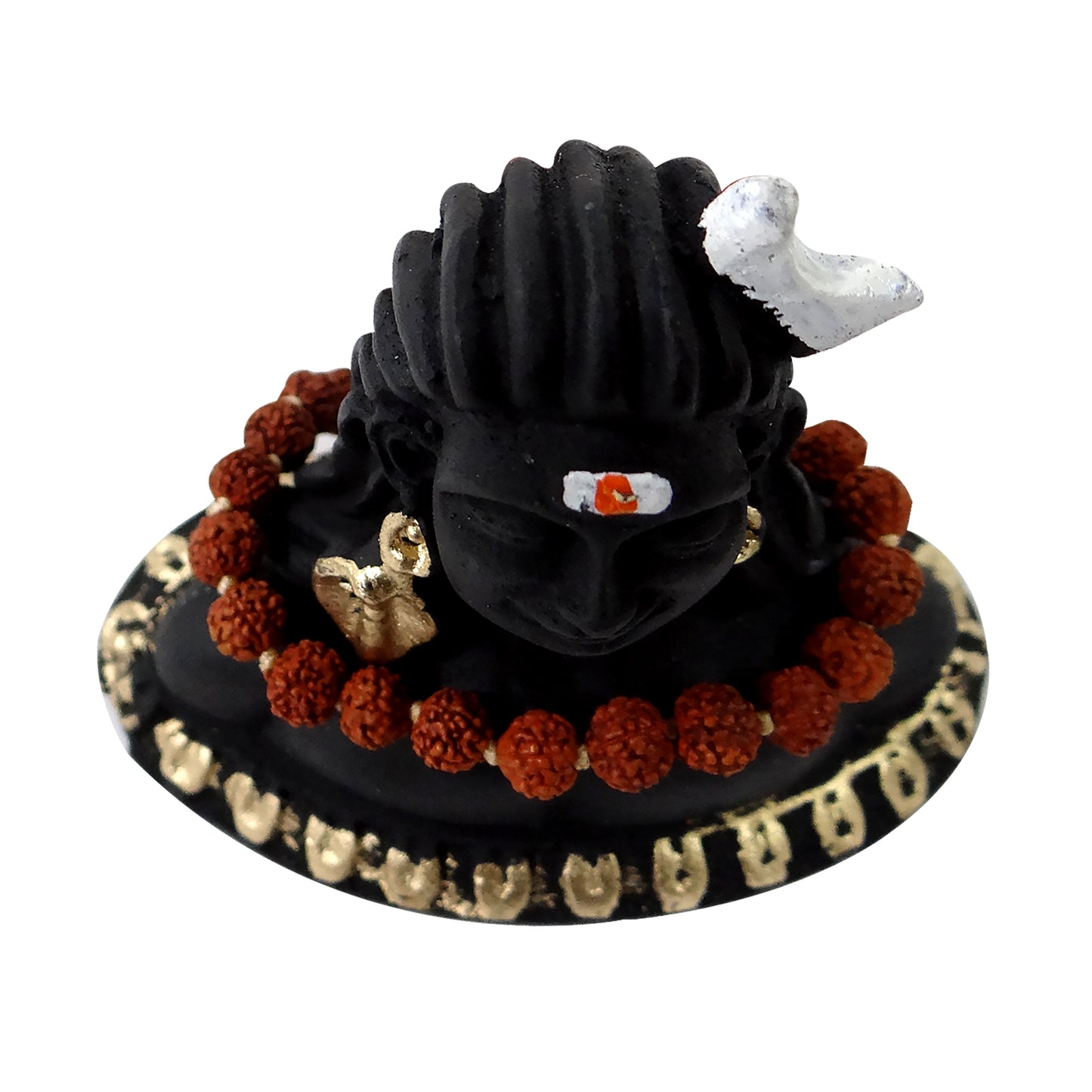 Resin Adiyogi Statue with Rudraksha Mala (Size: 2.5 inch, Weight: 90 Gram) By Upharkaro