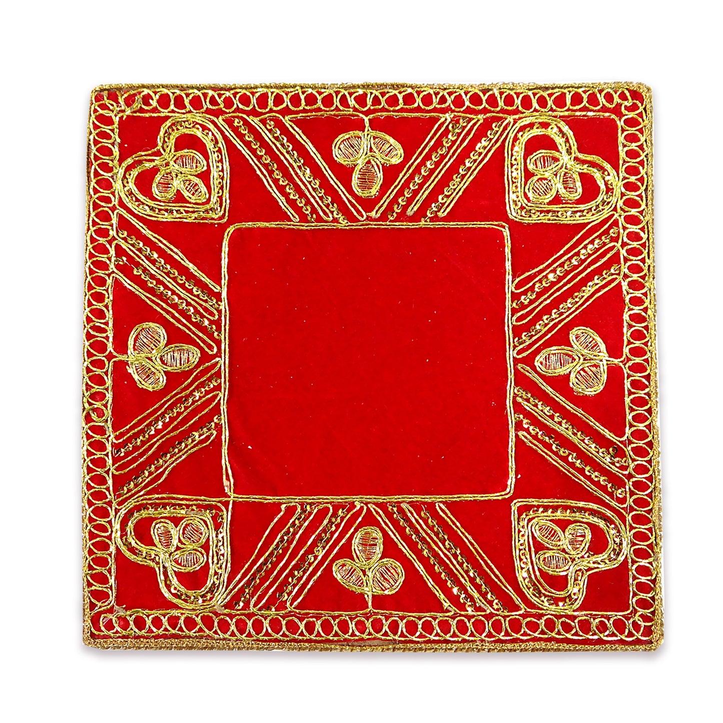 Decorative Wooden Chowki Square Shape (8*8 Inche) 245 Gram By Upharkaro