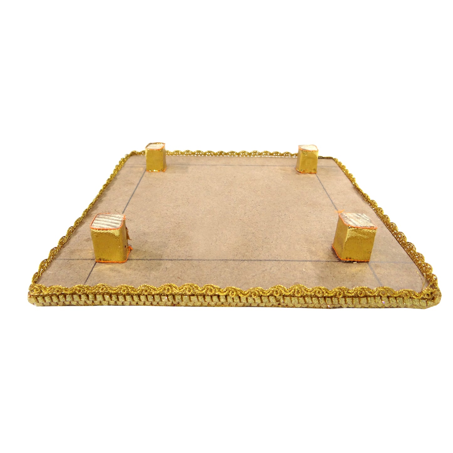 Decorative Wooden Chowki Square Shape (8*8 Inche) 245 Gram By Upharkaro