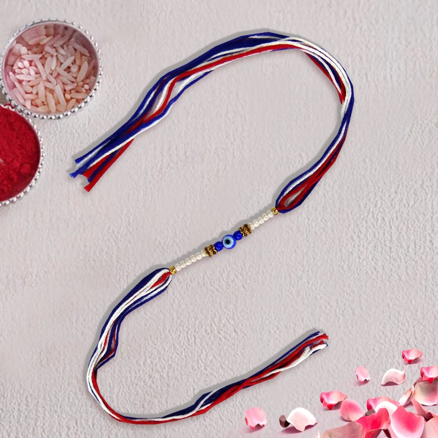 Blue Evil Eye Rakhi for Brother – Stylish Designer Rakhi for Protection, Good Luck & Positivity | Upharkaro-Upharkaro