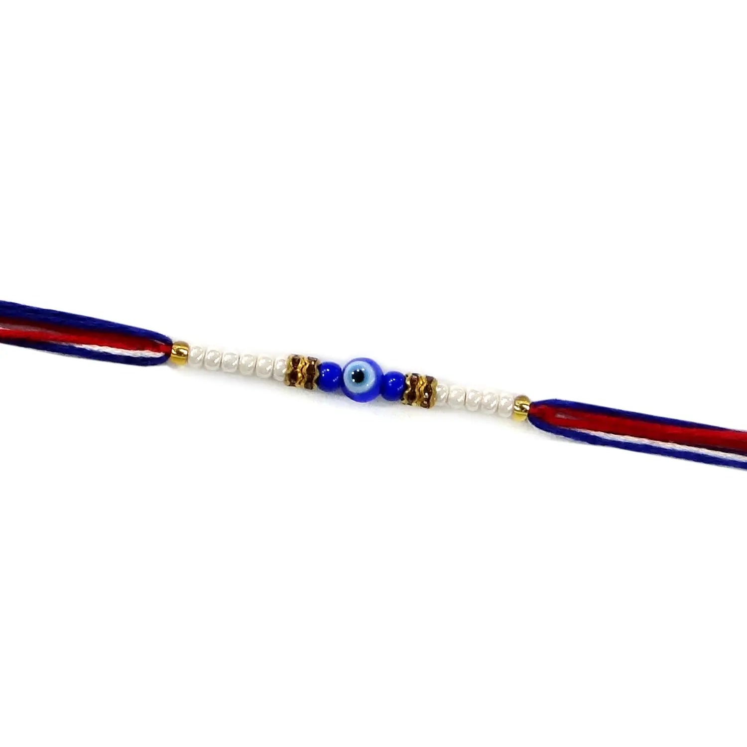 Blue Evil Eye Rakhi for Brother – Stylish Designer Rakhi for Protection, Good Luck & Positivity | Upharkaro-Upharkaro