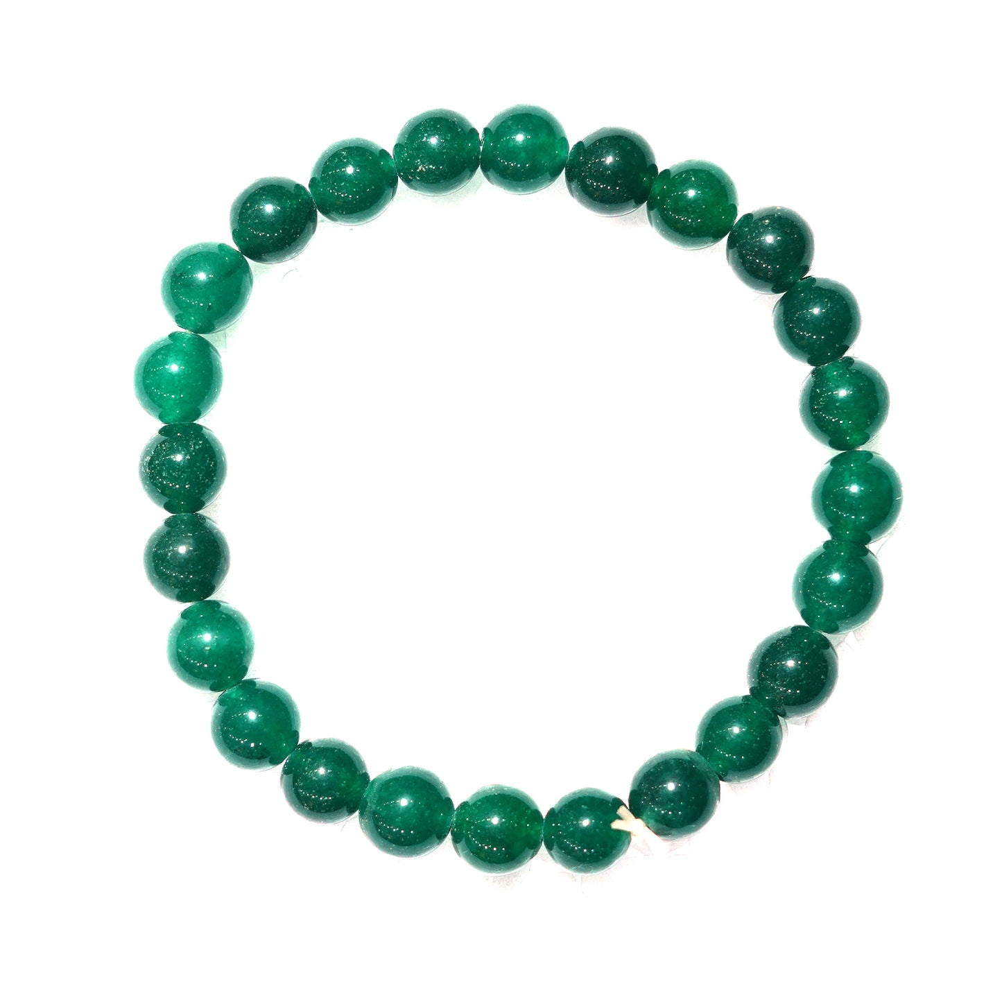 Upharkaro Dark Green Crystal Bead Bracelet for Men & Women | Healing Stone Bracelet