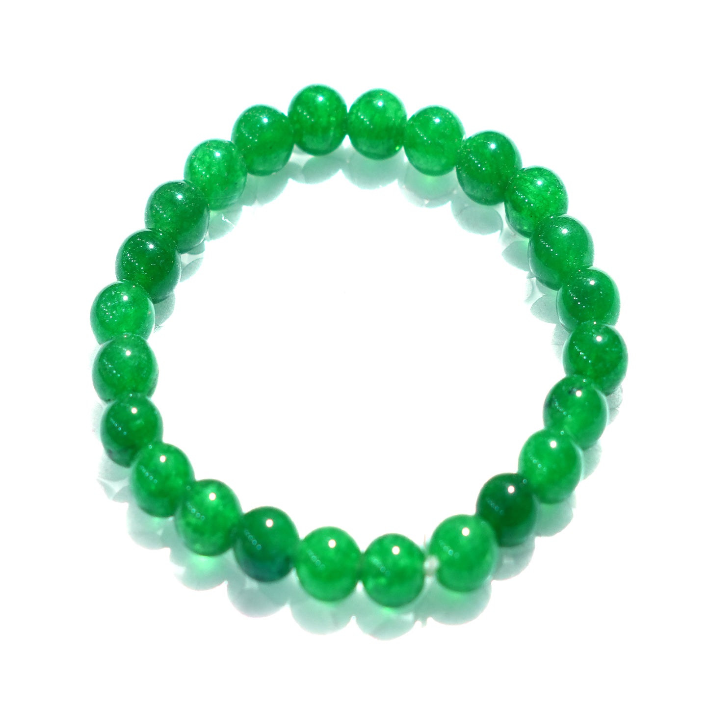 Upharkaro Lime Green Crystal Bead Bracelet | Stylish Stretchable Healing Stone Bracelet for Men & Women By Upharkaro