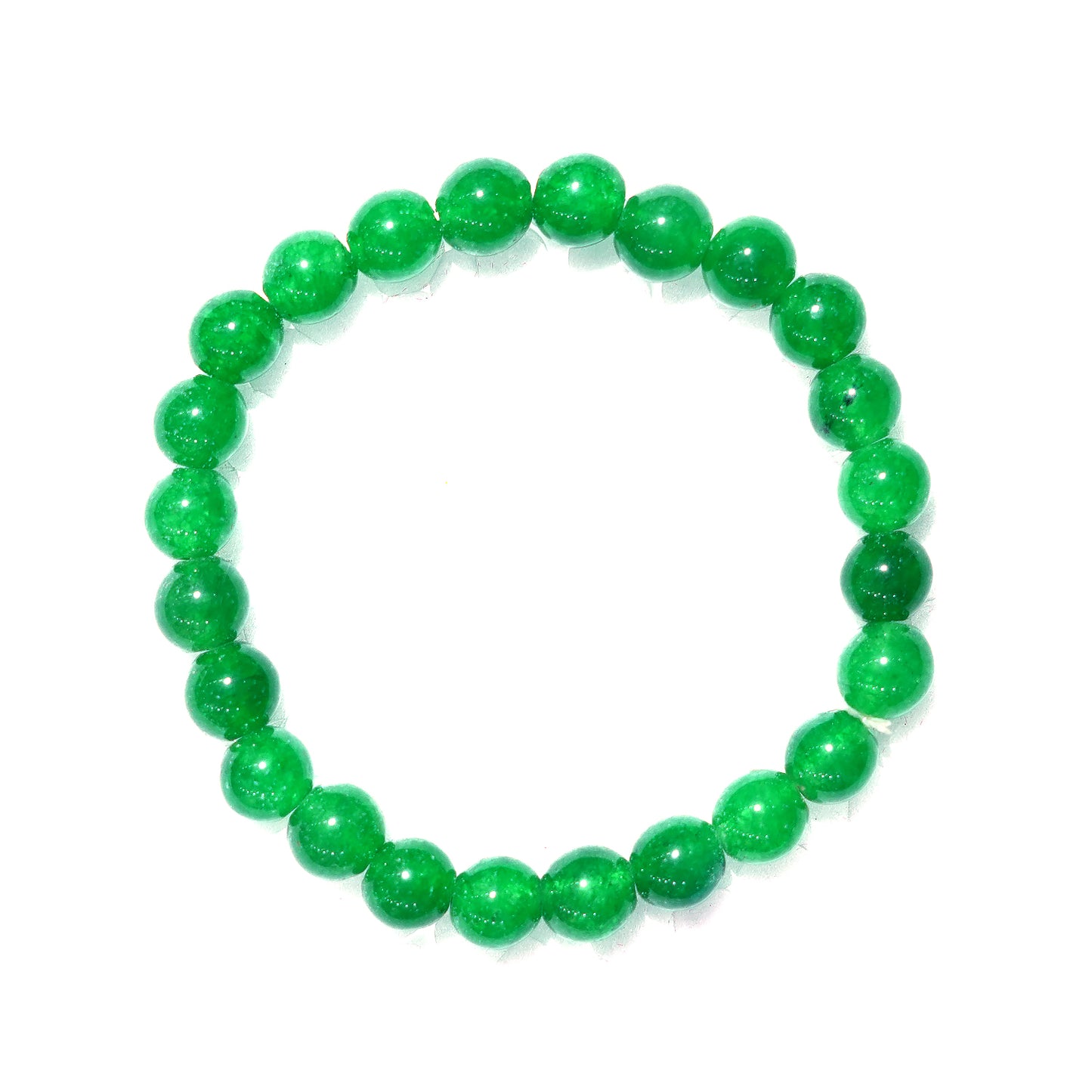 Upharkaro Lime Green Crystal Bead Bracelet | Stylish Stretchable Healing Stone Bracelet for Men & Women By Upharkaro