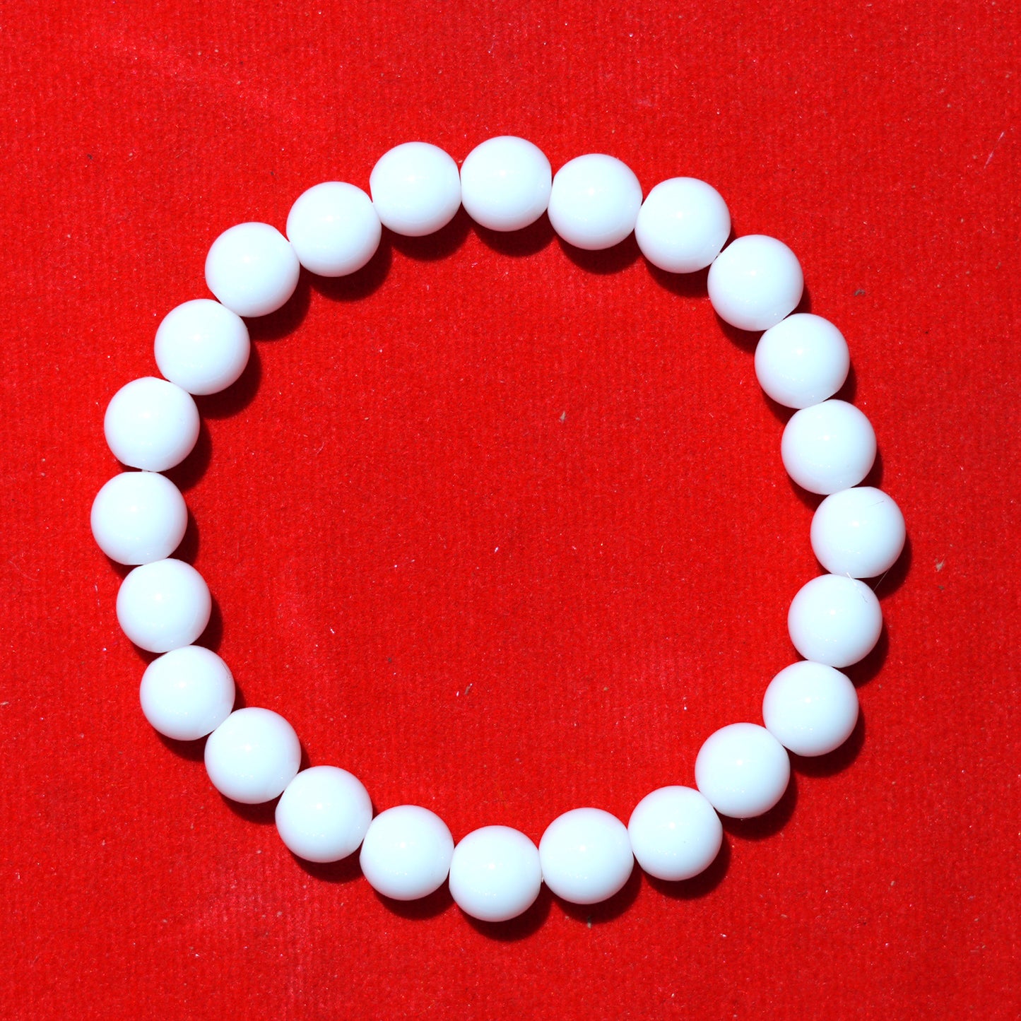 White Precious Stone Bracelet – Natural Healing Crystal Beaded Bracelet for Women & Men