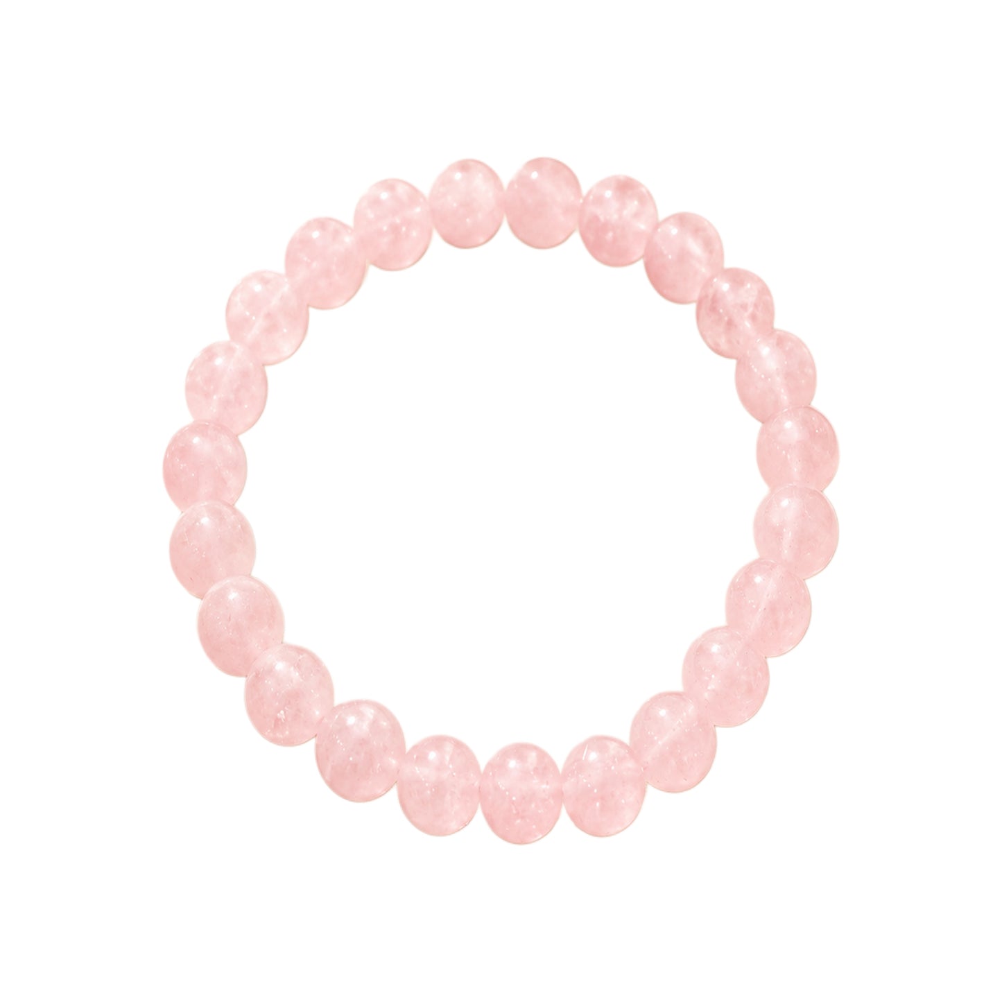 Upharkaro Light Pink Crystal Stone Bracelet for Men & Women | Healing Beaded Bracelet