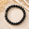 Upharkaro Natural Lava Stone Crystal Healing Bracelet for Men & Women | Premium Stretchable Beaded Spiritual Bracelet for Yoga, Meditation, Daily Wear & Fashion Styling
