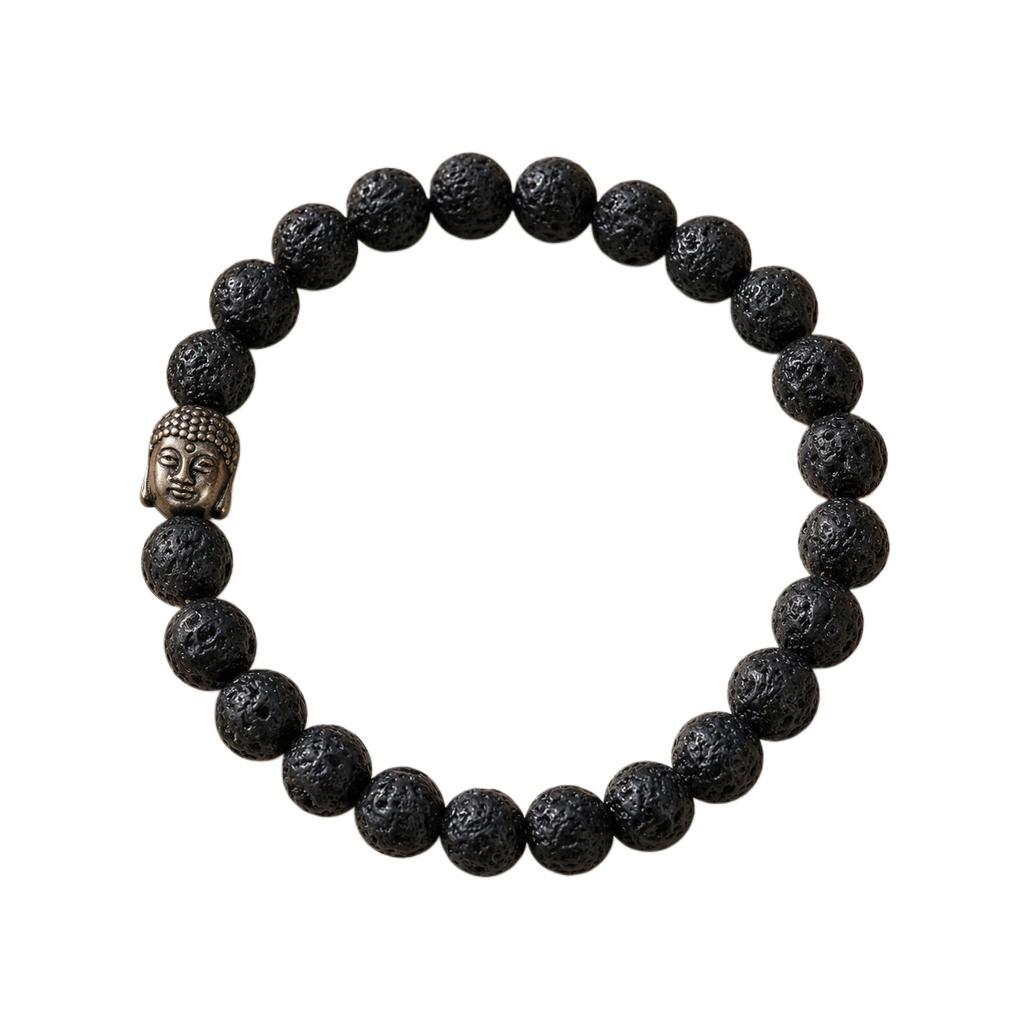 Upharkaro Natural Lava Stone Crystal Healing Bracelet for Men & Women | Premium Stretchable Beaded Spiritual Bracelet for Yoga, Meditation, Daily Wear & Fashion Styling