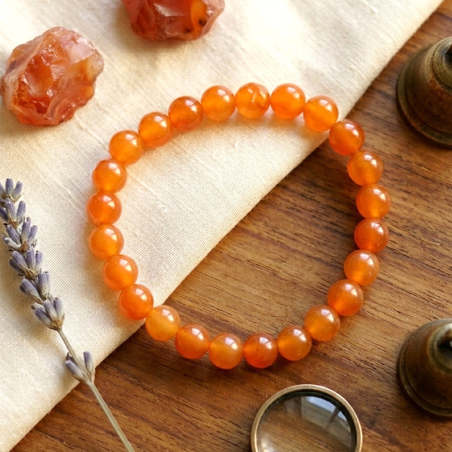 Upharkaro Yellow Crystal Stone Bracelet for Men & Women | Healing Beaded Bracelet