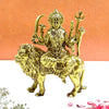 Brass Durga Mata Idol on Lion – 2 Inch Spiritual Murti for Navratri, Pooja & Home Temple Décor