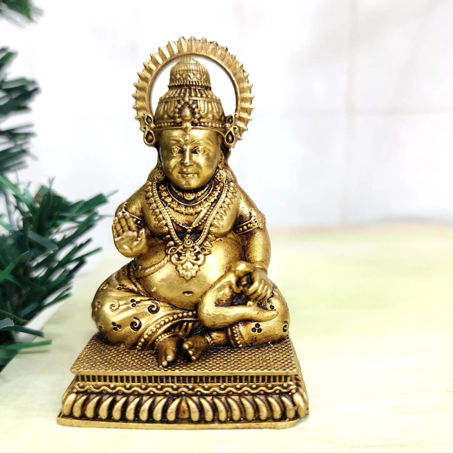 Brass Kuber Idol for Wealth & Prosperity – 30% OFF | Decorative Lord Kuber Statue by Upharkaro-Upharkaro