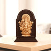 Buy Sri Shubha Drishti Ganapathi Idol (4 x 5.5 Inch) – Gold Finish Ganesha Murti with Arch Base for Home & Office By Upharkaro