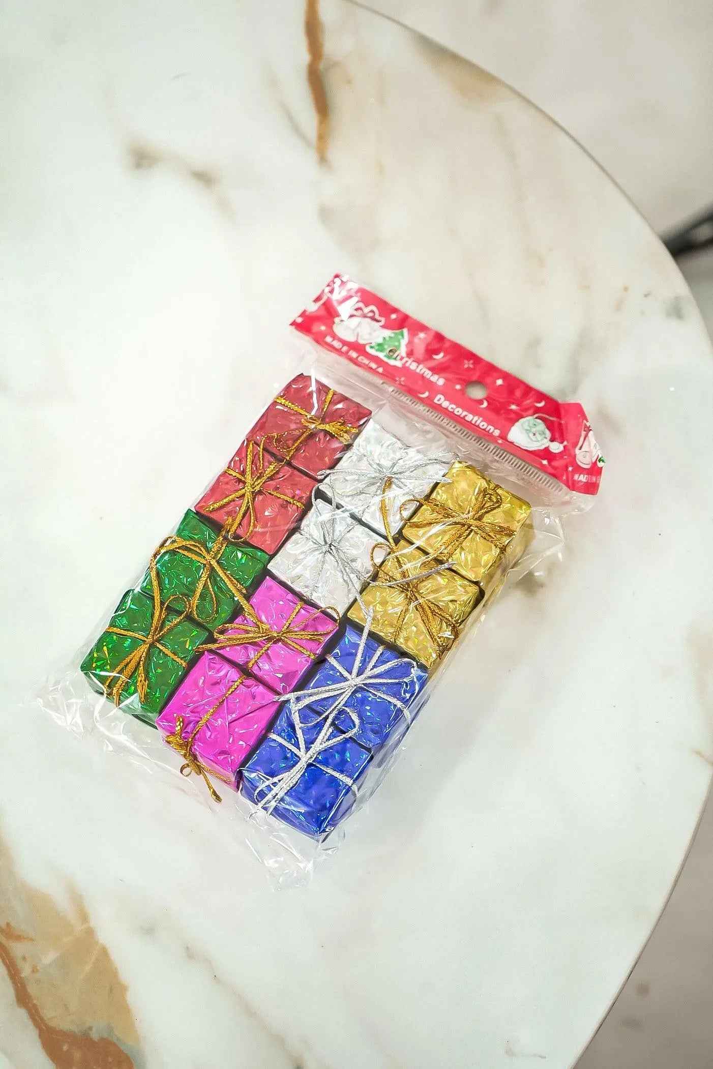 Christmas Gift Box Hanging Ornament Decoration Set (12 Pieces)-Upharkaro