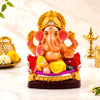 Decorative Clay Lord Ganesha Idol 8.5 Inch | Eco-Friendly Completely Water-Soluble Ganesh Murti for Ganesh Chaturthi, Home Temple, Office & Gift
