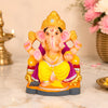 Handcrafted Eco-Friendly Clay Lord Ganesha Idol 9 Inch | Water-Soluble Ganesh Murti for Ganesh Chaturthi, Home Temple, Office Desk & Spiritual Gift