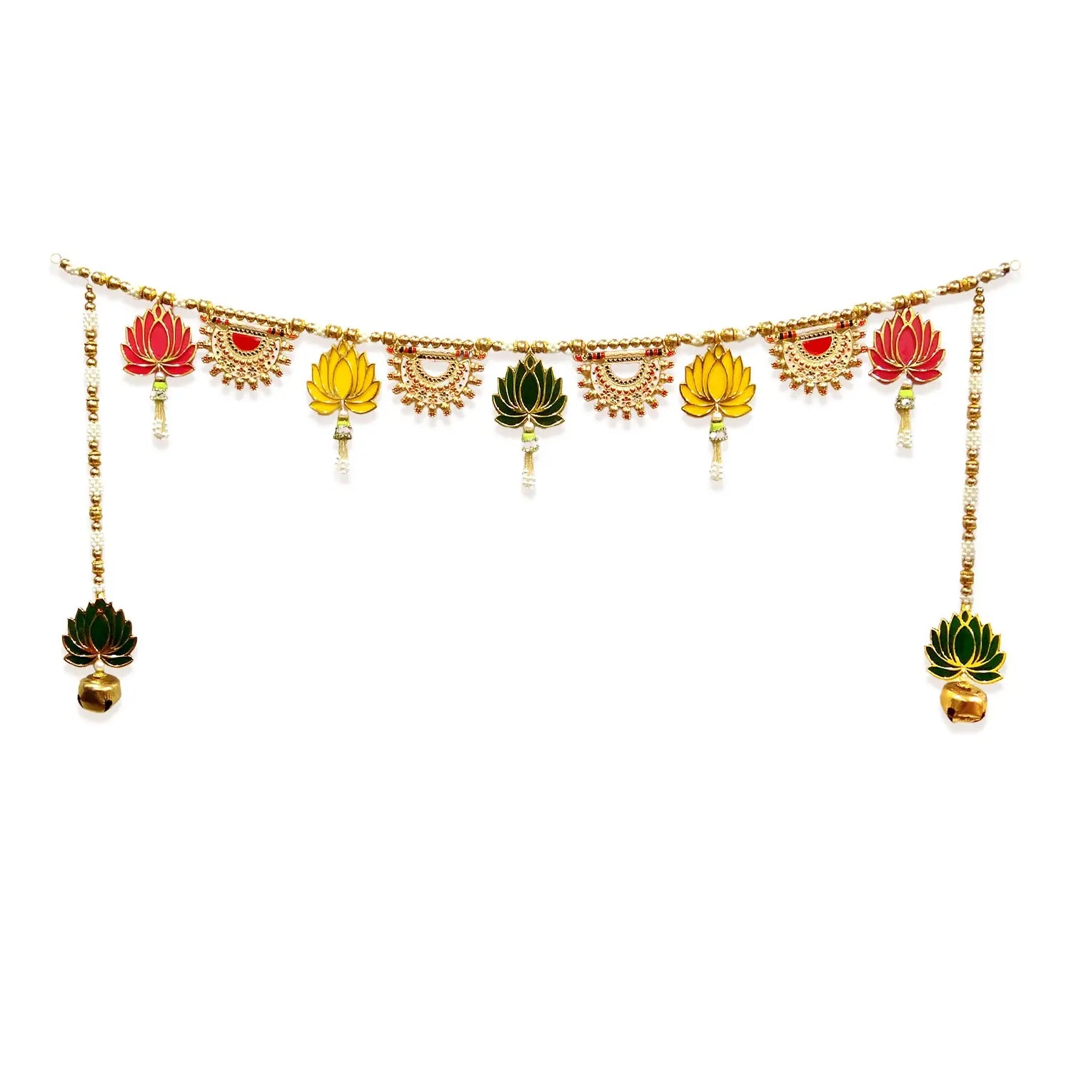 Decorative garland with floral elements on a white background