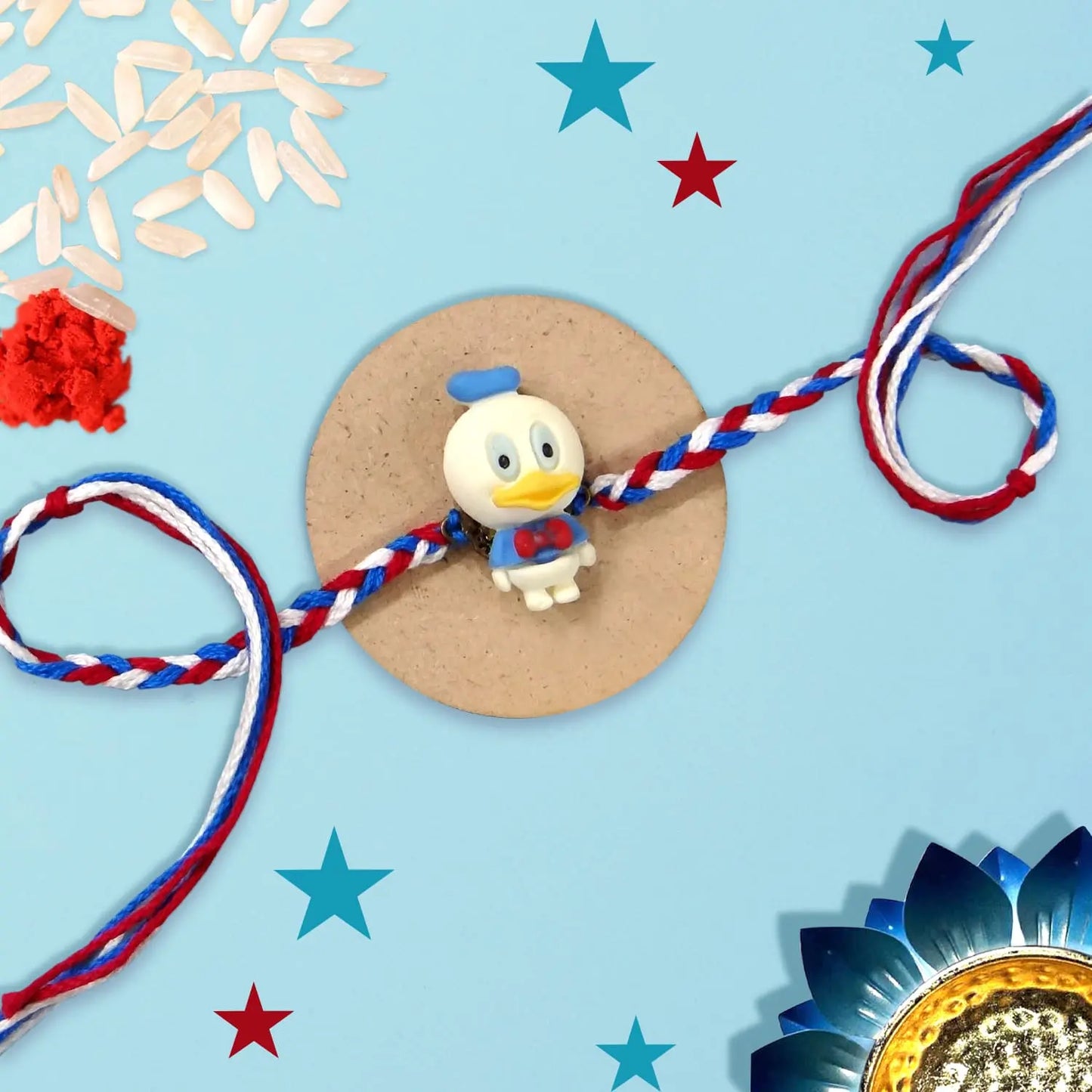 Cute Dewey Cartoon Rakhi for Kids – Soft & Safe Raksha Bandhan Rakhi for Boys & Girls By Upharkaro-Upharkaro