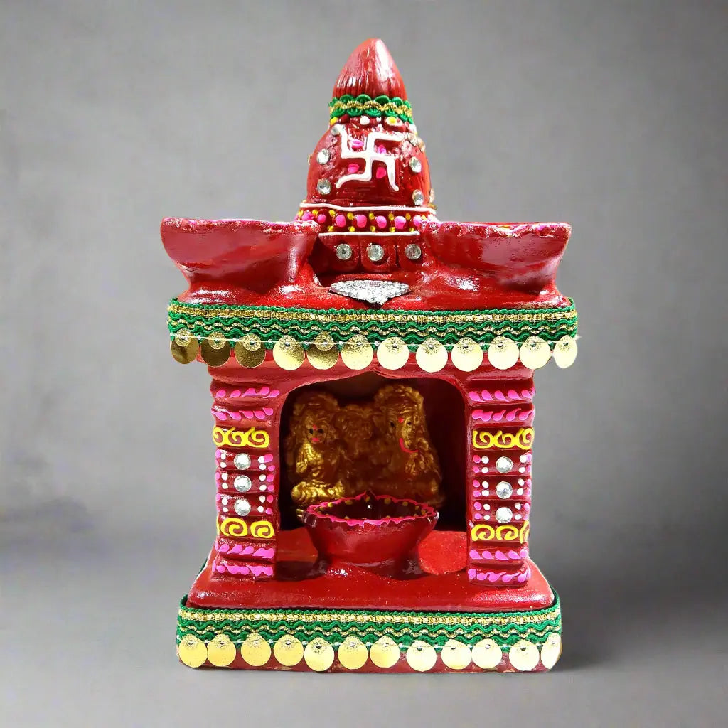  Decorative Clay Hatri with Diya
