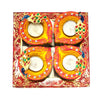 Decorative Wax-Filled Clay Diyas Set of 4 – Ready-to-Use, Eco-Friendly | 25% OFF