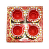 Decorative Wax-Filled Clay Fancy Diyas Set of 4 by Upharkaro – Ready-to-Use, Eco-Friendly & Handcrafted | 25% OFF