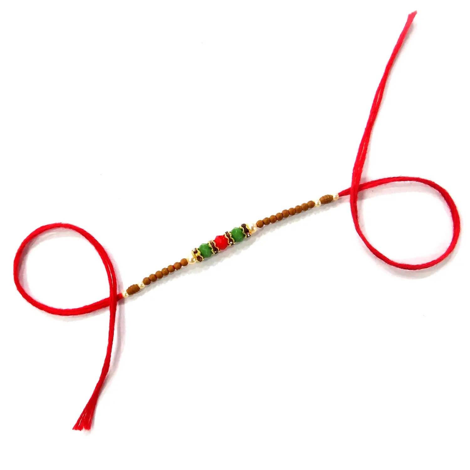 Designer Multi-Colour Pearl Rakhi for Brother – Elegant, Unique & Stylish Raksha Bandhan Gift | Upharkaro-Upharkaro