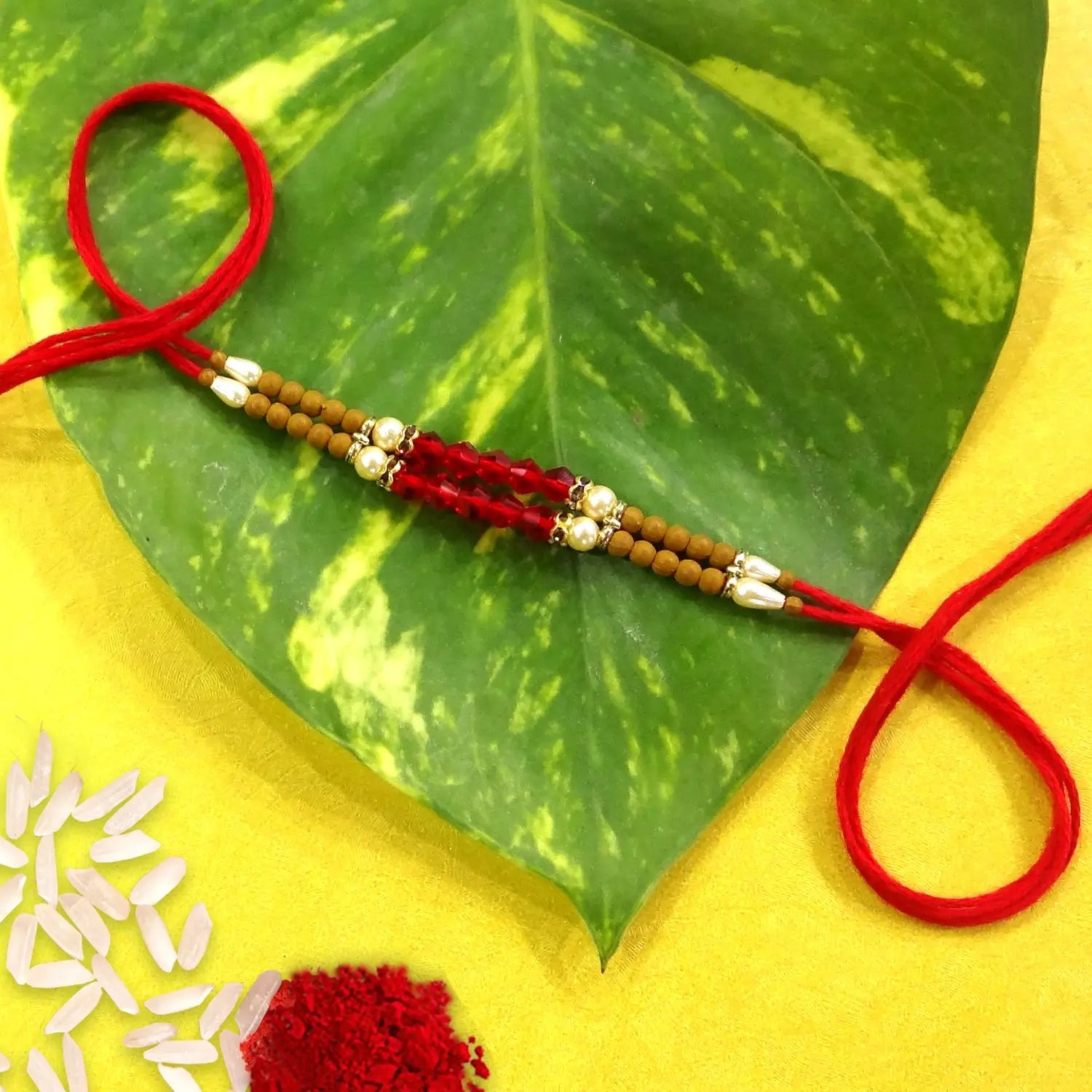 Designer Rakhi for Brother – Rudraksha & Evil Eye Rakhi for Protection, Positivity & Style | Best Rakhi for Brother Online 2024 | Upharkaro-Upharkaro