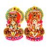 Diwali Puja Laxmi Ganesh Clay Idol Set – 6 Inch Handcrafted Eco-Friendly Terracotta Statues for Pooja & Home Decor by Upharkaro