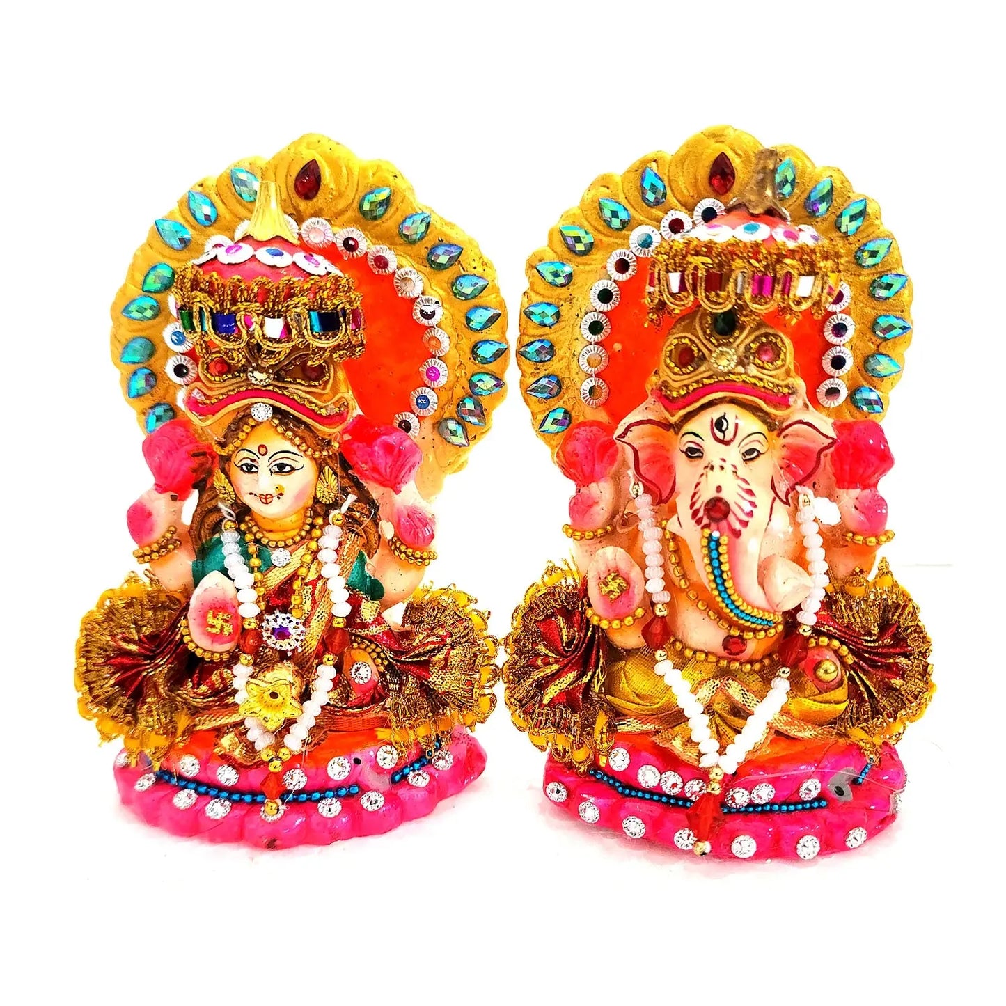 Sustainable Handcrafted Laxmi Ganesh Clay Statues for Festive Gifting & Worship