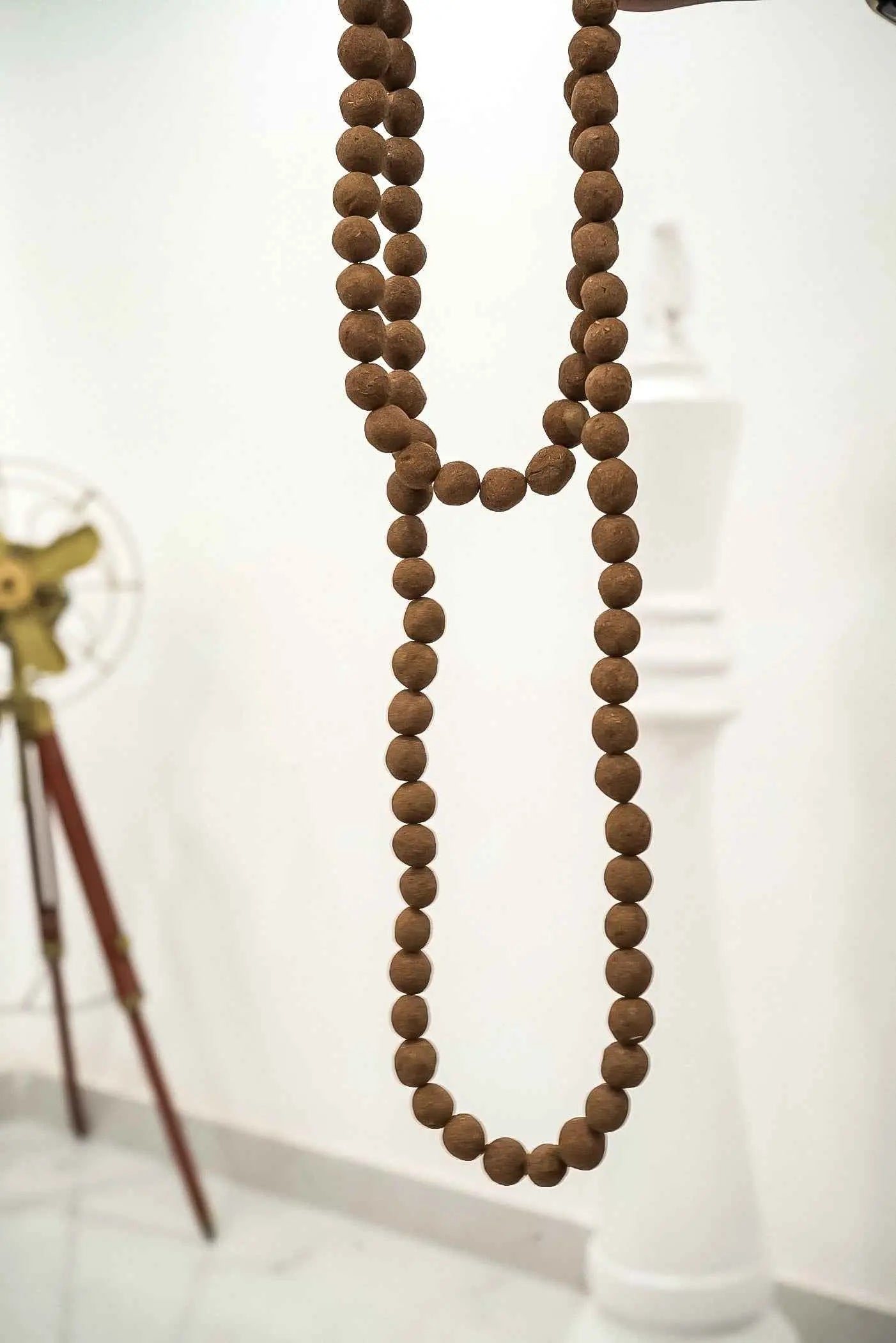 Eco-Friendly Cow Dung Beads Mala – Handcrafted Gobar Japa Mala for Puja & Meditation-Upharkaro