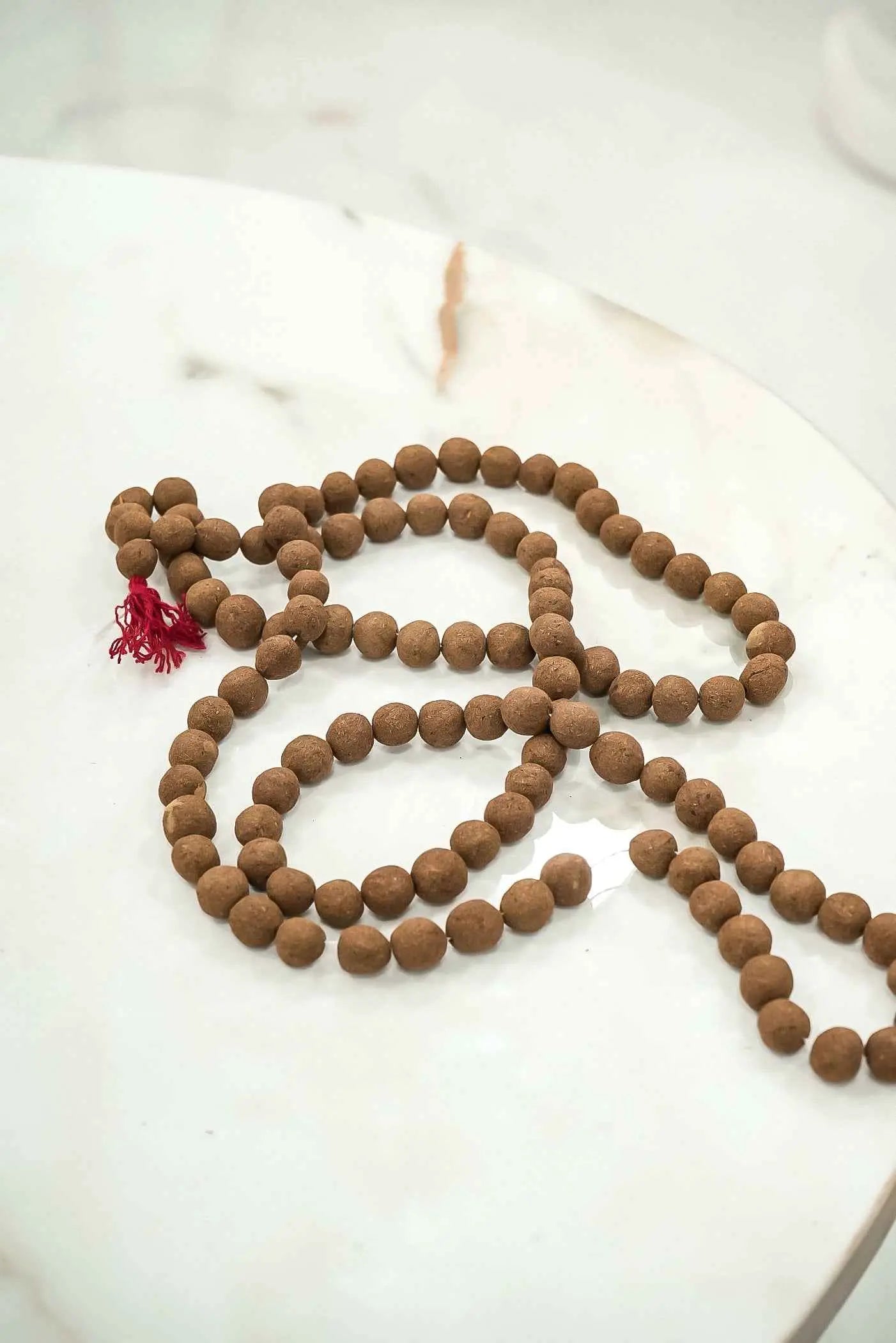 Eco-Friendly Cow Dung Beads Mala – Handcrafted Gobar Japa Mala for Puja & Meditation-Upharkaro