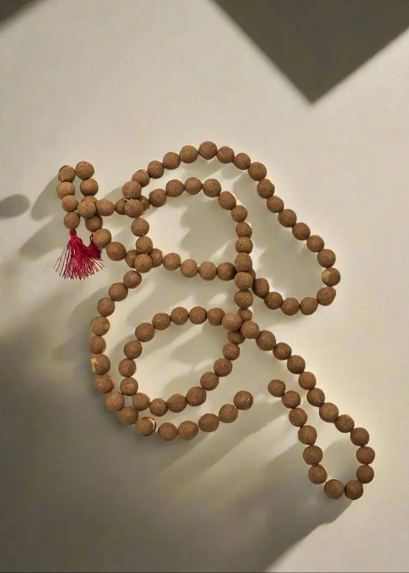 Eco-Friendly Cow Dung Beads Mala – Handcrafted Gobar Japa Mala for Puja & Meditation-Upharkaro