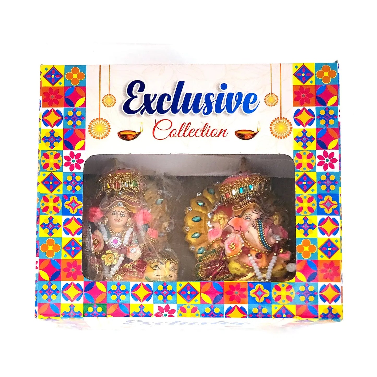 Colorful packaging with two figurines inside, labeled 'Exclusive Collection'.
