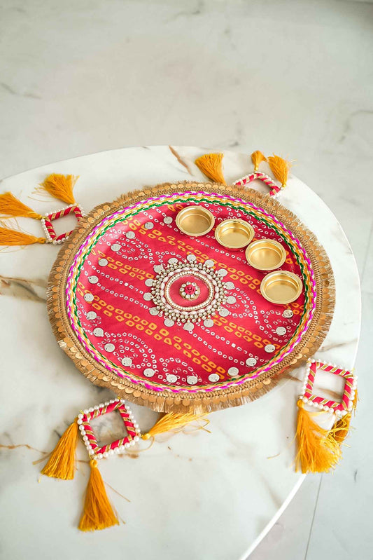 Ethnic Decorative Thali for Diwali, Weddings, and Religious Ceremonies-Upharkaro
