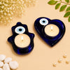 Spiritual Evil Eye Reiki T-Light Holder Set for Positive Energy & Festive Décor By Upharkaro