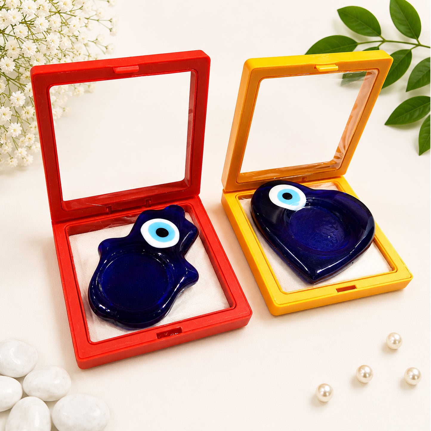Spiritual Evil Eye Reiki T-Light Holder Set for Positive Energy & Festive Décor By Upharkaro