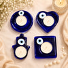 Reiki Evil Eye Crystal T-Light Candle Holder (Set of 4) By Upharkaro