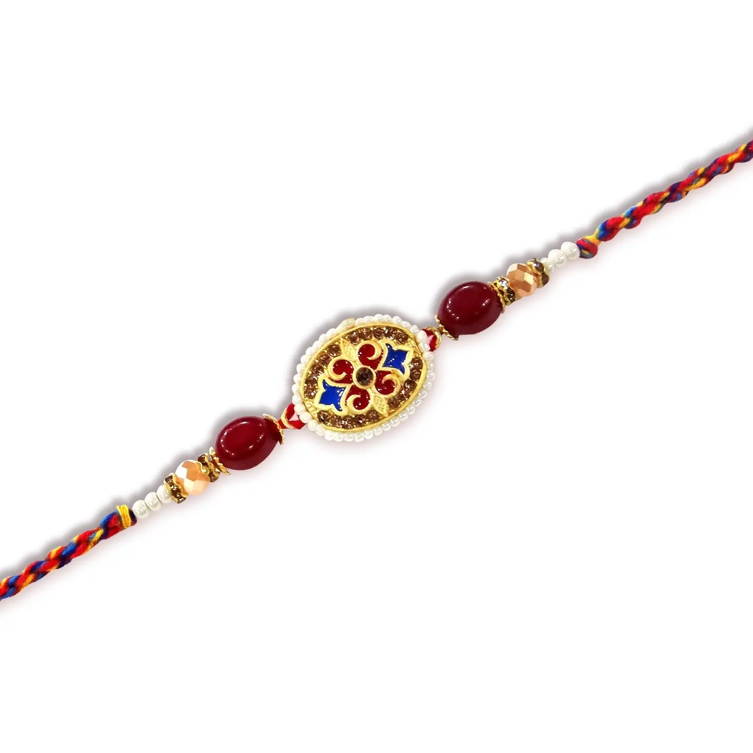 Exclusive Designer Fancy Rakhi with Multicolour Dora Thread – Handcrafted Raksha Bandhan Rakhi By Upharkaro-Upharkaro