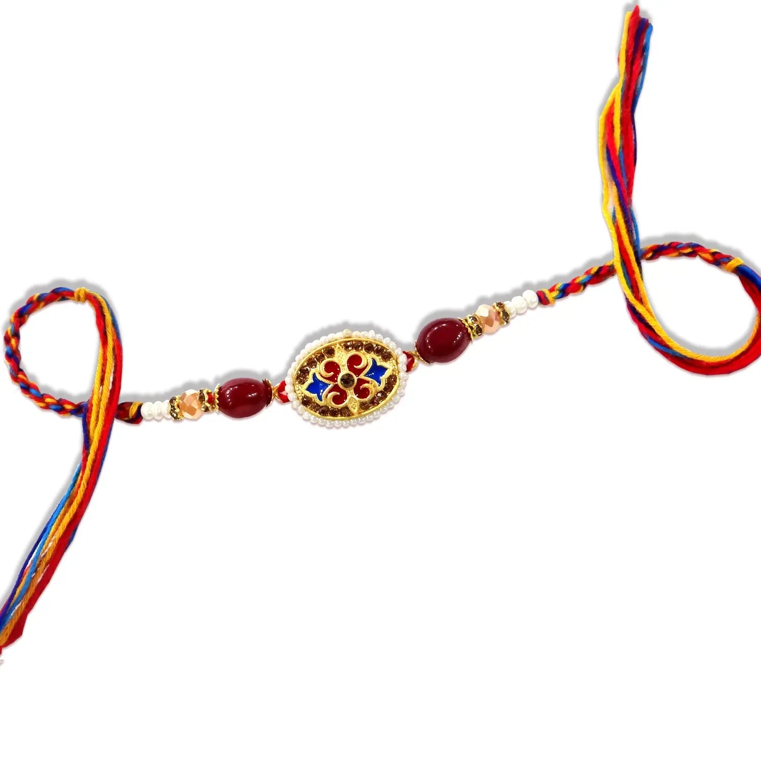 Exclusive Designer Fancy Rakhi with Multicolour Dora Thread – Handcrafted Raksha Bandhan Rakhi By Upharkaro-Upharkaro