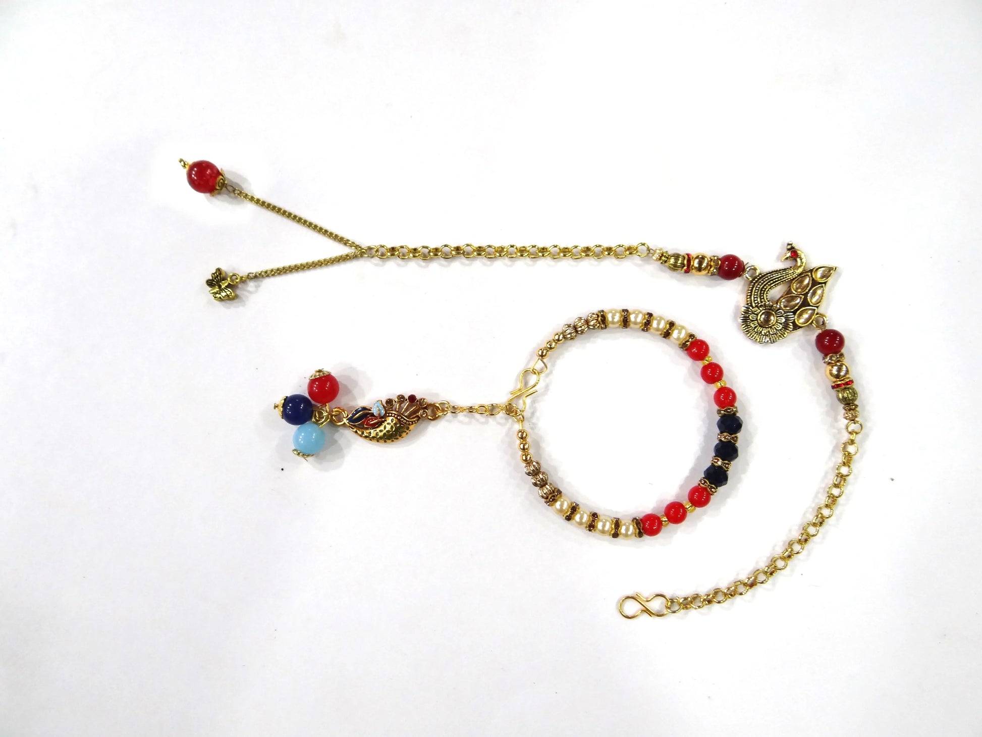 Exclusive Peacock Bracelet Rakhi by Upharkaro – Designer Rakhi for Brother & Bhabhi | Raksha Bandhan Gift Combo 2025-Upharkaro