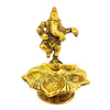 Gold Plated Ganesha Panch Diya | 5-Wick Metal Oil Lamp for Pooja – By Upharkaro