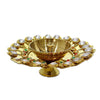 Golden Brass Puja Diya with Elegant Finish – Traditional Deepak for Aarti & Mandir by Upharkaro